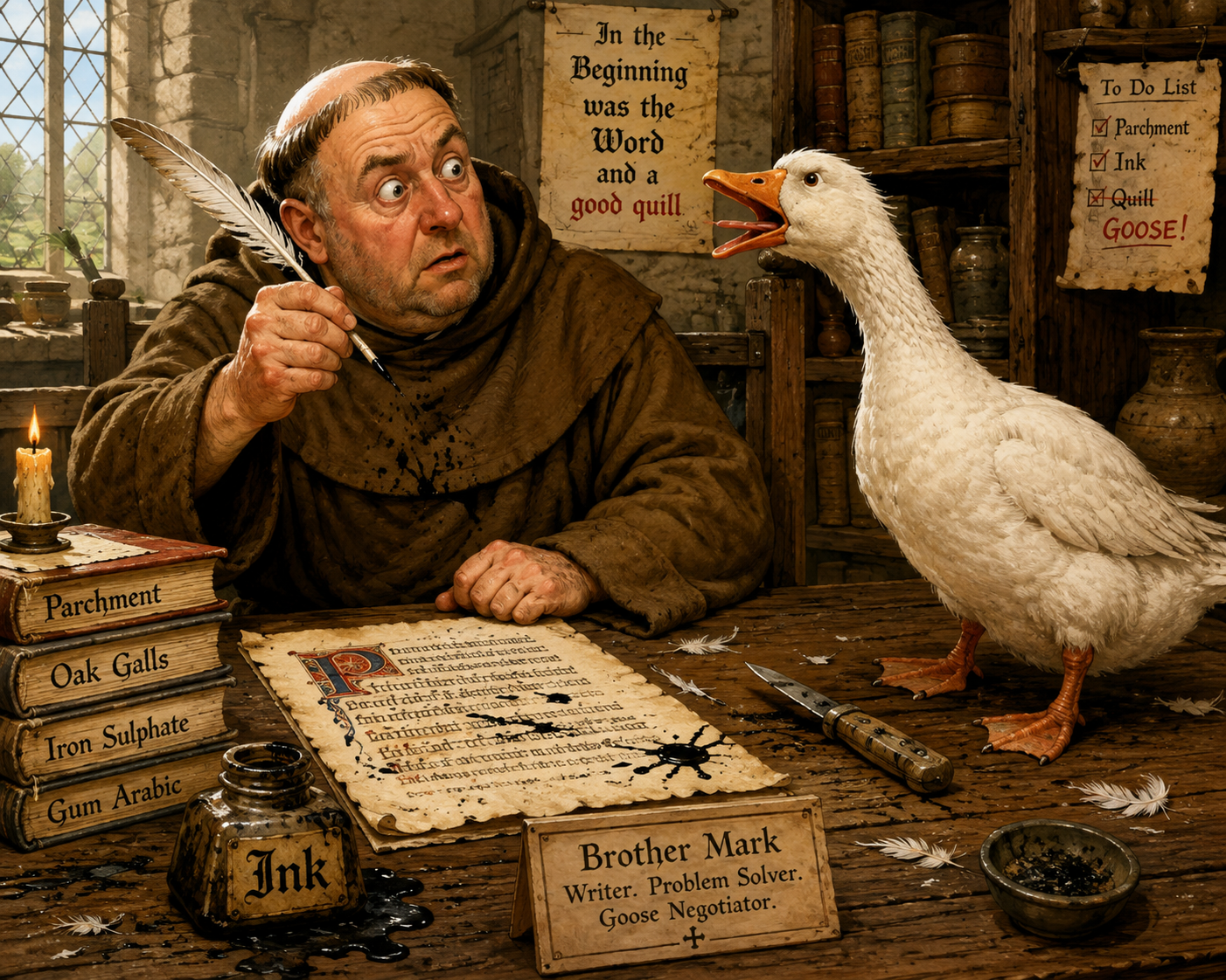 Brother Mark's Writing Day